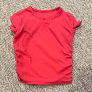 Lulu Short Sleeve Active Tee in Coral Pink